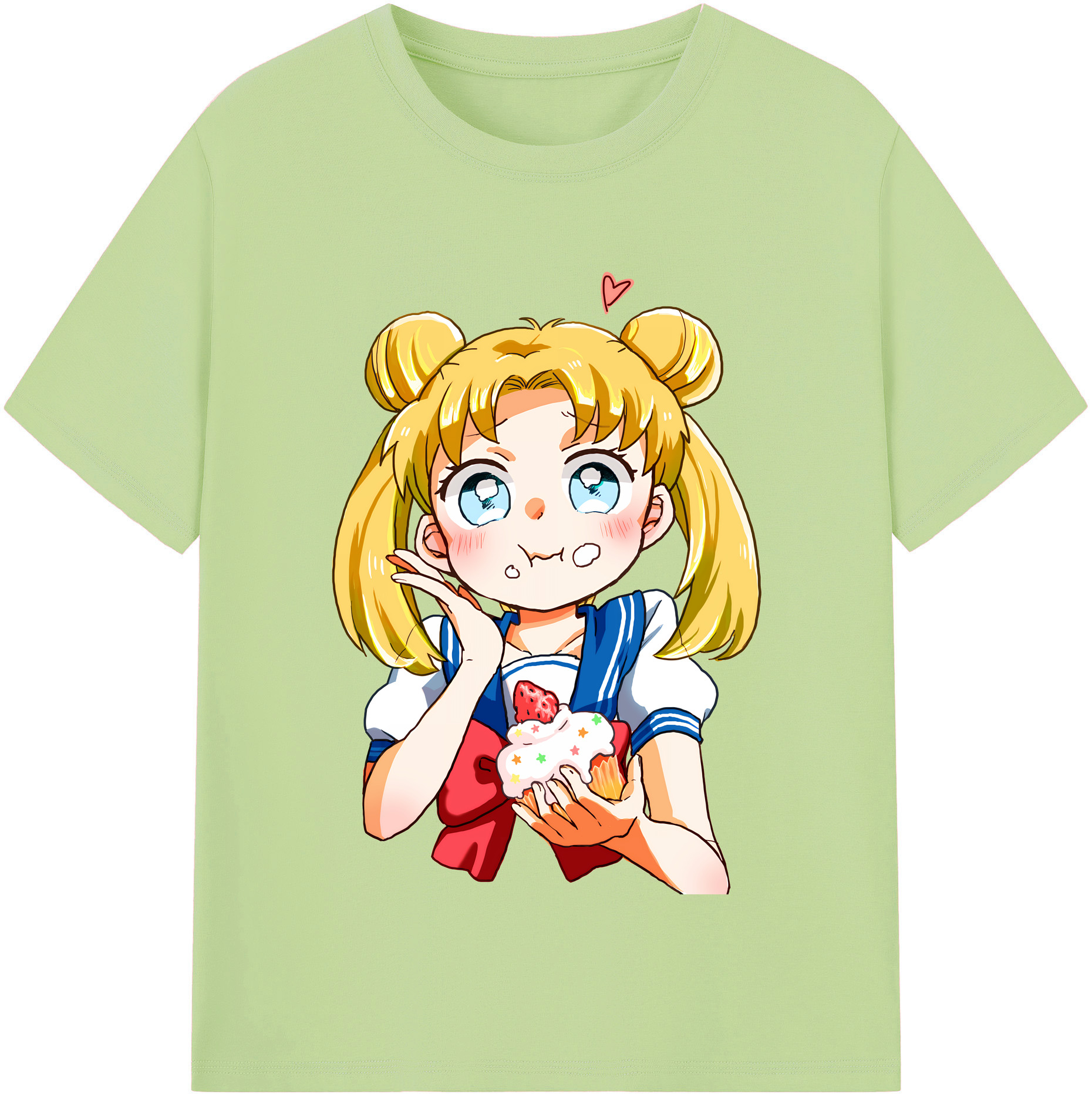 （画像用） 美少女戦士セーラームーン 愛野 美奈子 あいの みなこ Sailor Moon Aino Minako 綿100％半袖Tシャツ（フロントプリント）